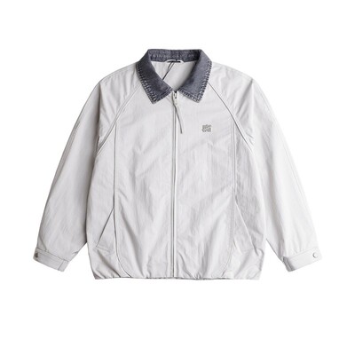 【所有女生直播间】AOGZ牛仔拼接假两件翻领夹克男女春季新款外套