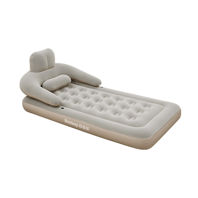 Bestway充气床加厚加高单人家用户外露营野营折叠靠背充气床垫