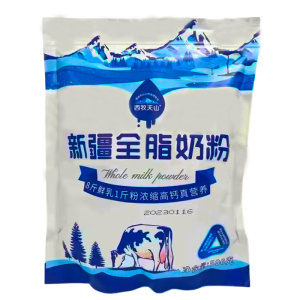 新疆西牧天山奶粉全脂500g袋装