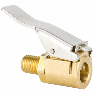 车载充气泵美式螺纹气嘴转接头汽车打气泵配件快速转换头夹式气嘴