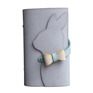 懂皮原创A567手工定制可爱兔子tn少女奇葩活页手账M5真皮笔记本