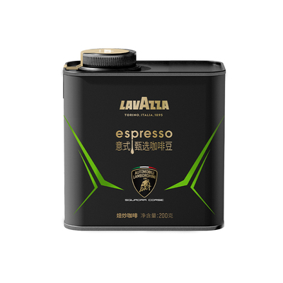 【兰博基尼联名】LAVAZZA拉瓦萨意式甄选咖啡豆200g罐装门店同款