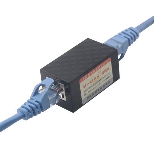 RJ45对通头网线连接器8P母对母对接头8芯网络直通头双通头千兆传输模块网线8P8C延长防水防雷