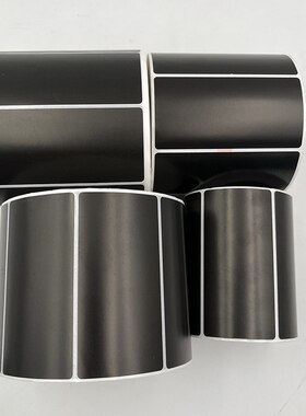 黑色合成纸pp防水撕不4070不干胶100烂条形码纸3060标签50