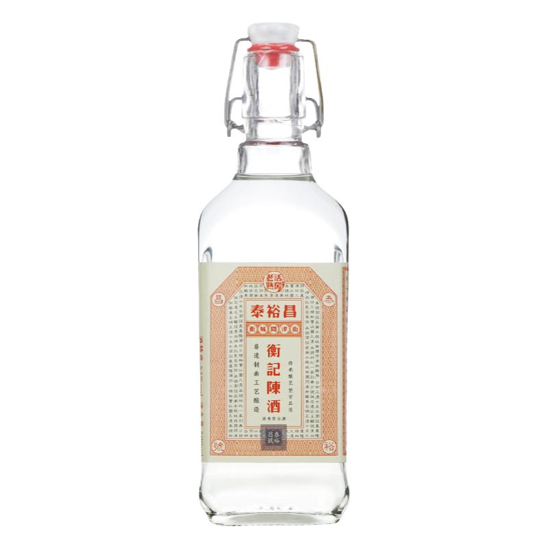 泰裕昌青小乐衡记陈酒白酒500ml单瓶装高度纯粮食酒小方瓶
