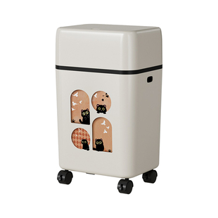 免弯腰垃圾桶按压弹盖带万向滑轮加大开口夹缝家用客厅厨房卧室