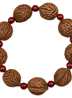 天然野生老桃木桃核手串