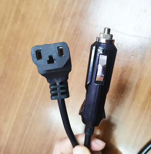 车载电饭煲烧水壶12V24V三孔电源线专用电饭锅点烟器充电线