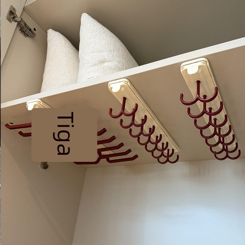 衣柜挂钩伸缩可抽拉免打孔挂衣架宿舍家用内衣吊带多功能滑轨收纳