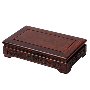 长方形黑檀木摆件座实木底座石头佛像摆件底座托架正方形木雕雕刻