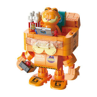 费米积木加菲猫正版授权驾驶机甲机器人摆件拼装积木玩具手办礼物