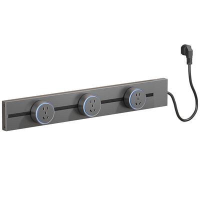 吉仕高可移动轨道插座带线款家用厨房餐边柜岛台滑动轨道插排明装