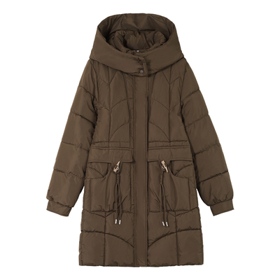 啄木鸟中长款棉服时尚妈妈棉服