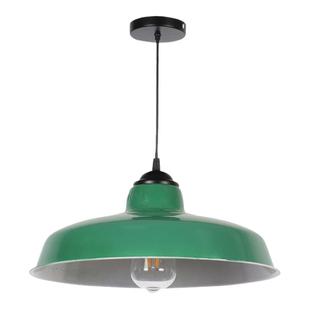 户外 防雨 LED复古仿搪瓷灯罩 工矿灯罩 马路弯灯军绿色吊灯厂房