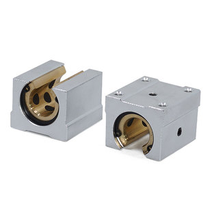 SBR直线导轨铜滑块开口石墨铜套轴承12 16 20 25 30 35 40 50LUU