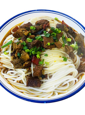 常德湿米粉津市牛肉粉湖南特产带红烧浇头汤调料包新鲜湿米粉速食
