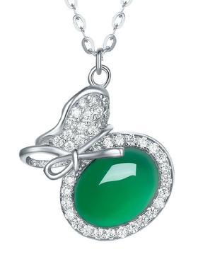 周六福玉润福袋项链女S925银链坠优雅小众本命年礼物送女友