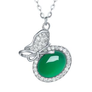 周六福玉润福袋项链女S925银链坠优雅小众女神节礼物送女友