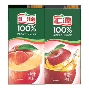 汇源100%果汁1L*2盒装