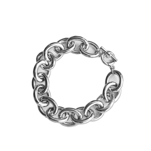 pixiemarket欧美新款O字一字扣手环链小众品牌银色手链手环 潮