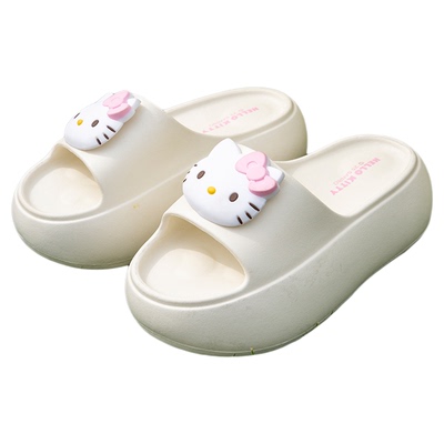 长腿神器~kitty猫厚底增高拖鞋女