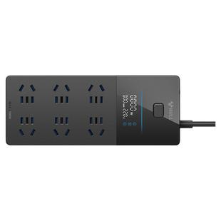 公牛插座抗电涌面板家用电源插线板带线排插拖线板接线板插排黑色