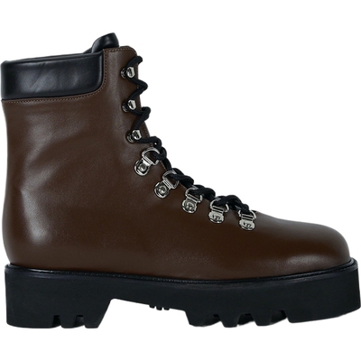 【38开门红】Gu_De 女秋冬设计感休闲棕色皮革踝靴