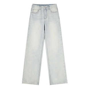 【星钻牛仔】MISSCOCOON可可尼复古直筒裤女26春季新款棉质牛仔裤