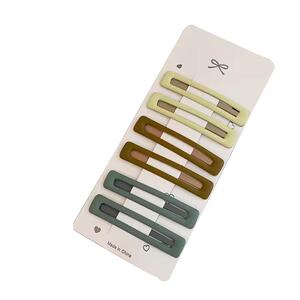 6个装~ins简约磨砂bb夹子可爱侧边碎发发夹头饰一字夹刘海夹发卡