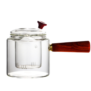 玻璃煮茶壶侧把壶电陶炉蒸煮两用茶具耐高温烧水壶煮茶泡茶器家用