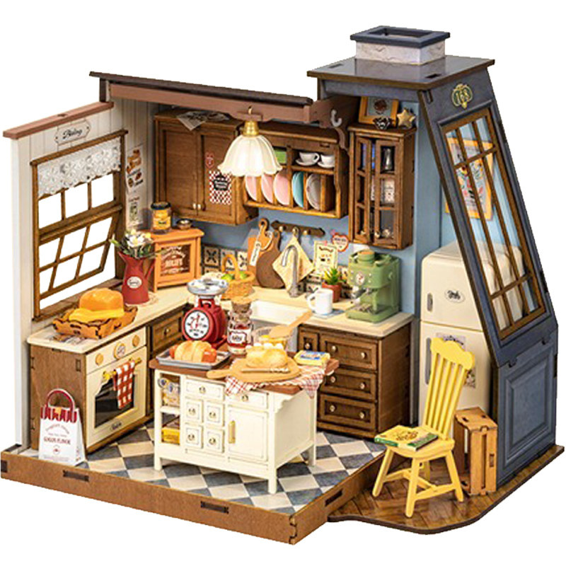 新品若来木质拼装DIY小屋模型屋
