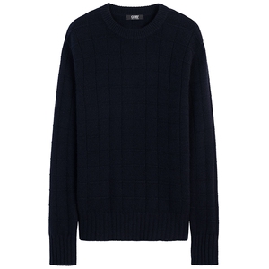 GOBI戈壁秋冬圆领简约气质羊绒衫男士山羊绒毛衣外套MK230