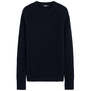 GOBI戈壁秋冬圆领简约气质羊绒衫男士山羊绒毛衣外套MK230