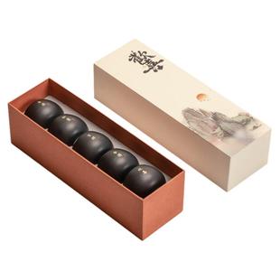 文字黑陶主人杯个人专用陶瓷功夫茶杯国潮创意客杯泡茶杯五行杯装