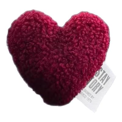 汽车毛绒爱心摆件心形可爱车载中控台屏幕后视镜装饰汽车内饰女生