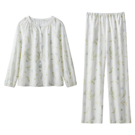 十月结晶风悦花信月子服纯棉家居