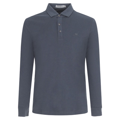 布兰施秋冬男士长款POLO衫潮流