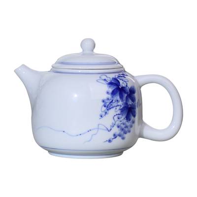 三希大容量青花瓷泡茶壶