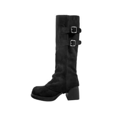 高筒可拆卸两穿短靴瘦瘦靴