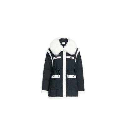 ochirly欧时力毛领香风羽绒外套