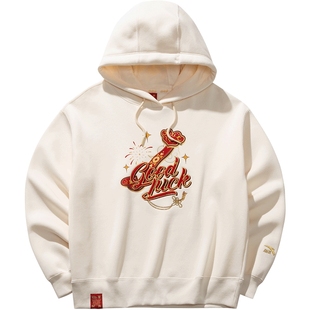 【关晓彤同款】安踏好事发生丨新年女款红色加绒厚卫衣162518728