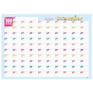 纸老虎文具100天计划表行程表儿童自律表学习工作减肥高考考研日程表减肥健身打卡计划表墙贴自律体重瘦身