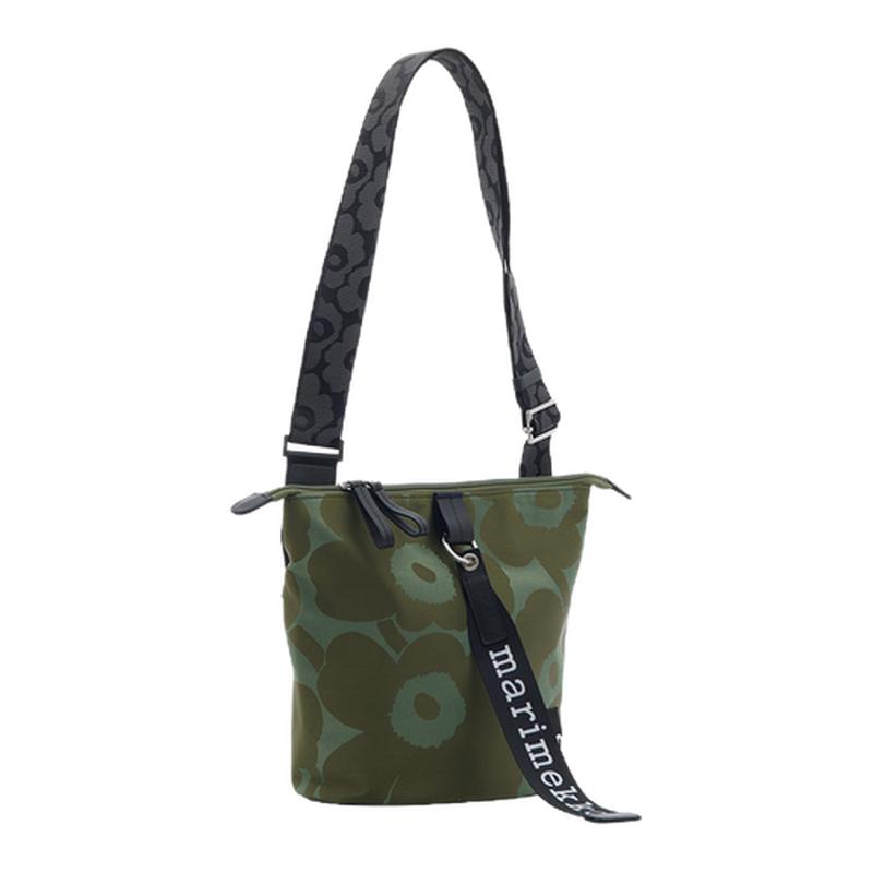 Marimekko【Unikko游霓可印花】浅绿色单肩包26早春新款水桶包型