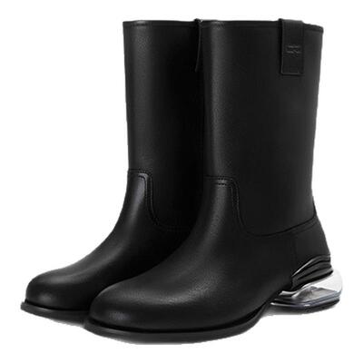 CHOCO CONCER设计鞋履丨25AW圆方气垫靴中筒靴厚底短靴