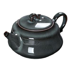 高工谢明东手工哥窑铁胎茶壶
