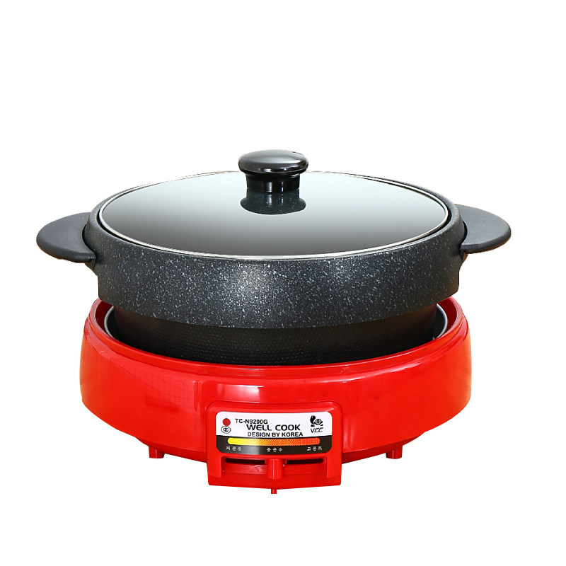 VCC麦饭石鸳鸯电火锅涮烤一体