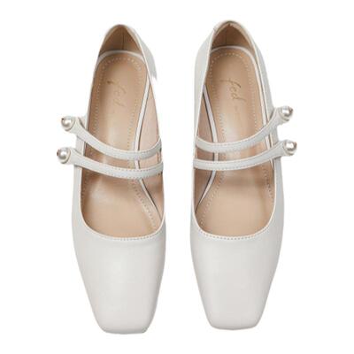 粗跟单鞋女中跟玛丽珍时装通勤鞋