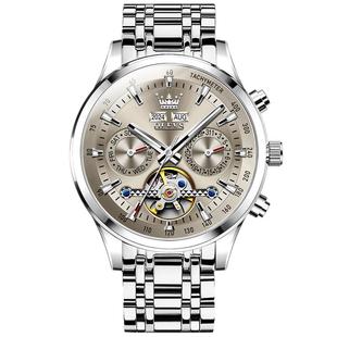 欧利时男表机械表全自动男士手表官方正品多功能镂空夜光品牌腕表