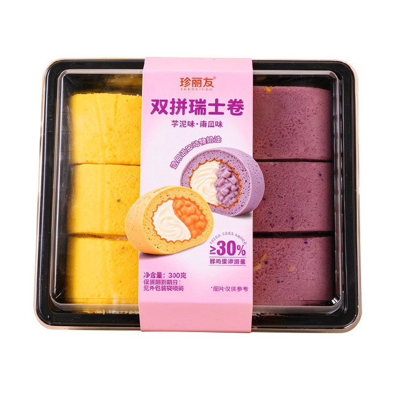 瑞士卷动物奶油蛋糕甜品