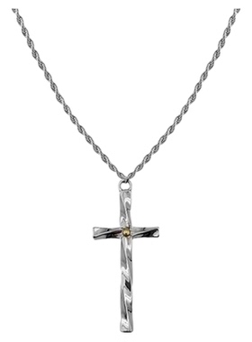 WHYBLUE 小众设计感星芒十字架吊坠项链男女款潮酷中性简约风百搭